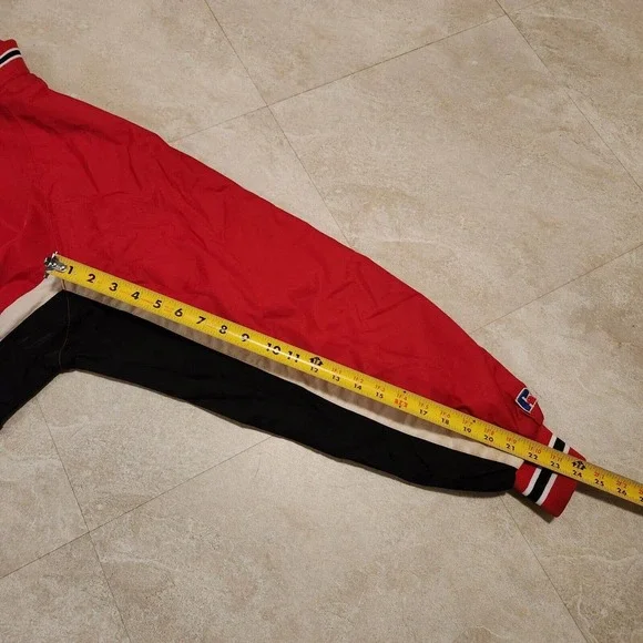 VTG 90s Russell Athletic Lightweight Windbreaker Mens L Large Blank Pullover Red - Picture 7 of 11